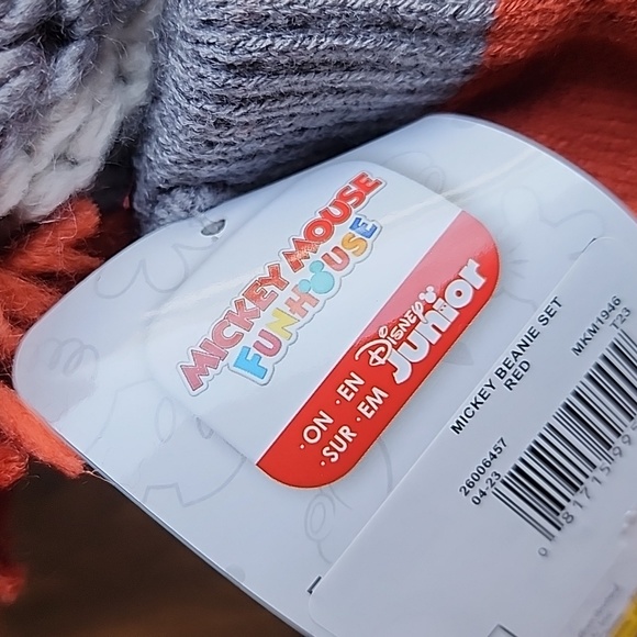 Mickey Mouse Licensed Toddler Knit Beanie Hat & Mitten Set - Picture 5 of 9